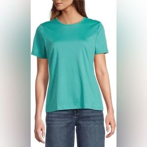 L.L. Bean Turquoise Supima Cotton Women's Top